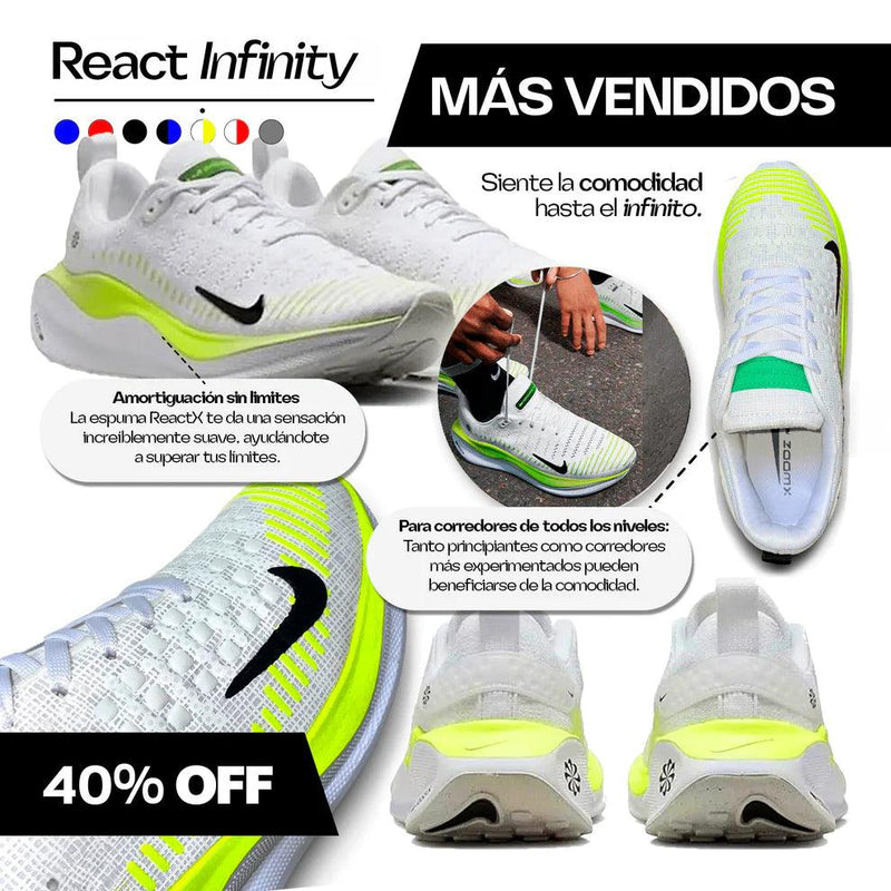 Nike React Infinity Run 4 – Máxima Comodidad y Estabilidad